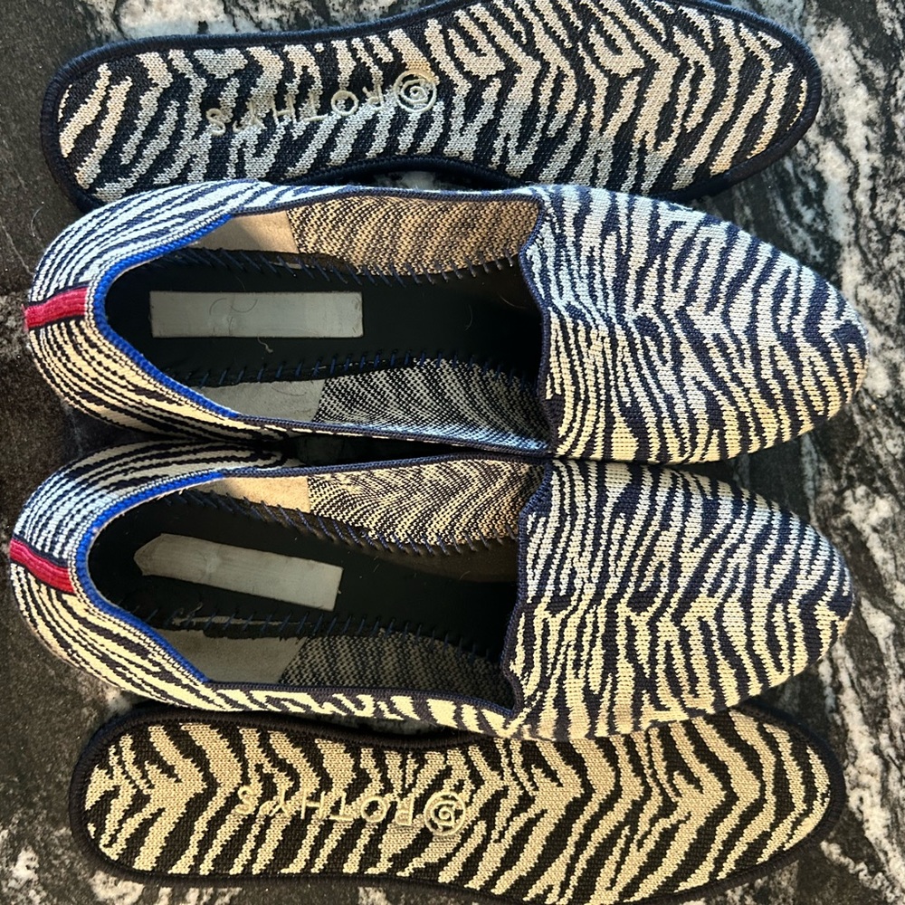 Rothy’s navy Zebra loafers 10.5 - Picture 4 of 5